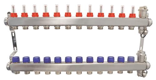 Collecteur PCBT 12 départs en inox - SOMATHERM